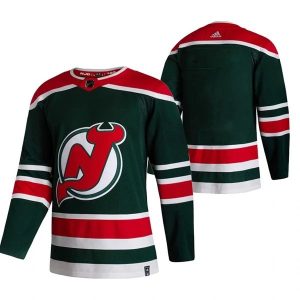 New Jersey Devils Trikot Blank 2022 Reverse Retro Grün Authentic